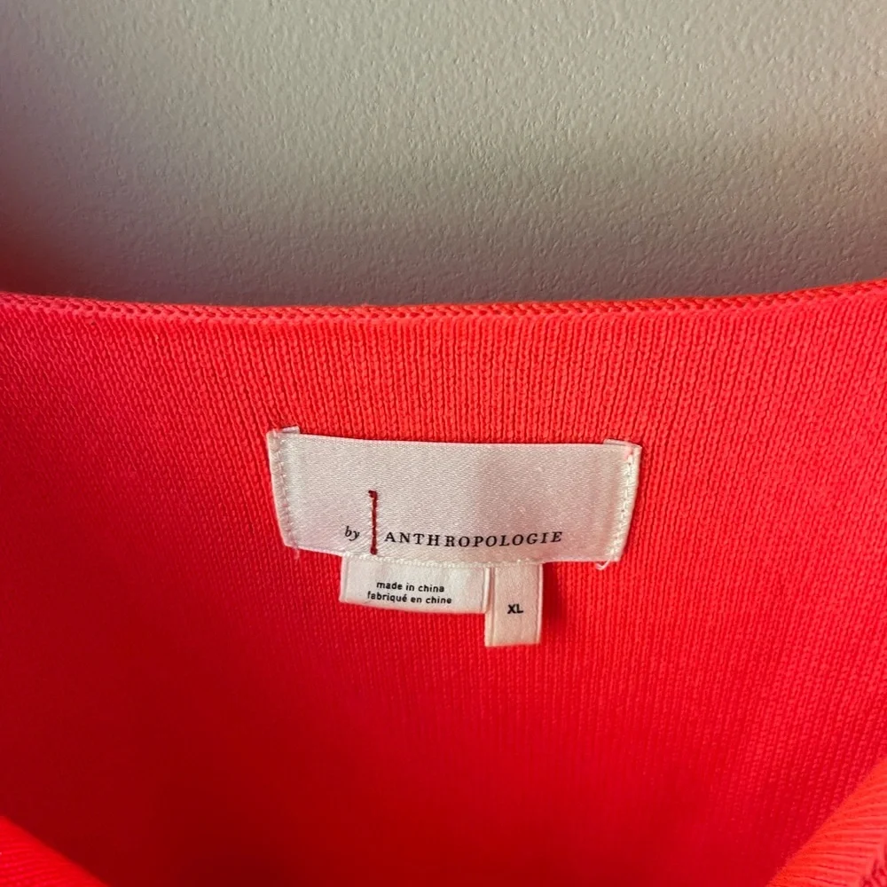 By Anthropologie Harlow Knit Tank Top Neon Tie Wrap Size XL - Picture 5 of 6